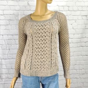 American Eagle outfitters XS Tan cable knit Sweater